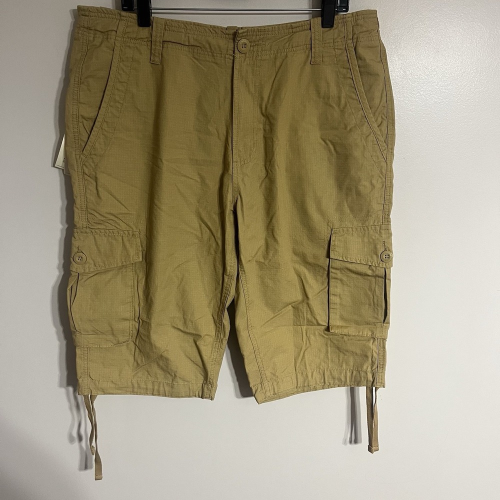 NWT Matchstick Cargo Shorts‎ Men's Size 38 Heavy Duty Multi Pocket Khaki